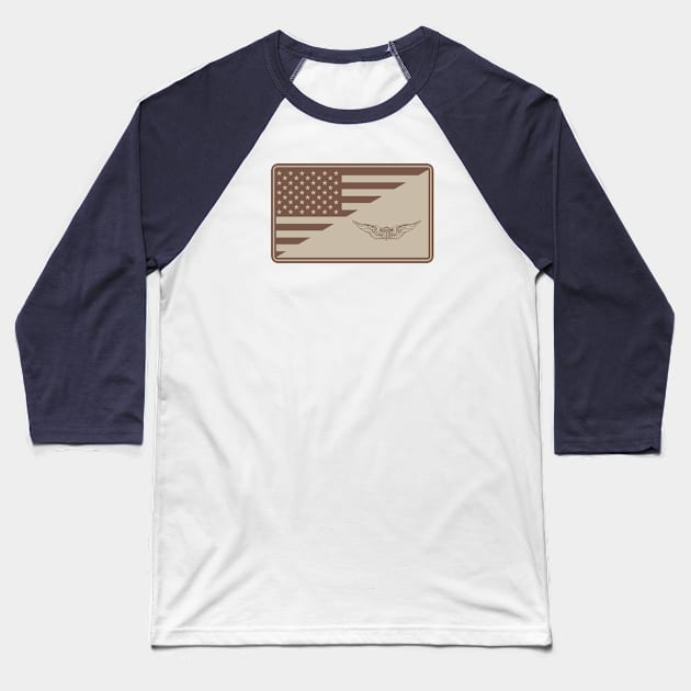 Army Aviation Wings Patch (desert subdued) Baseball T-Shirt by TCP